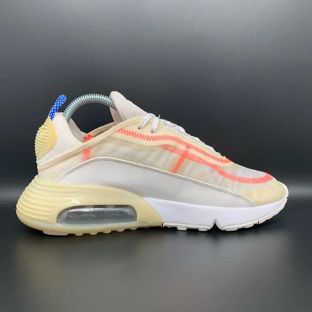 Nike Air Max 2090 White Racer Blue Crimson Running Shoes CT1290-100 Women’s Sz 9